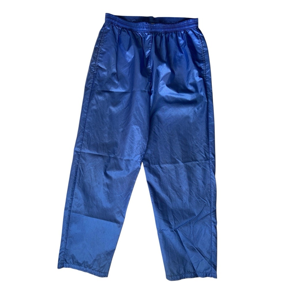 Vintage LL Bean Mens Nylon Wind Pants Size‎ M Blue 80s 90s Warm Up Outdoors Gorp